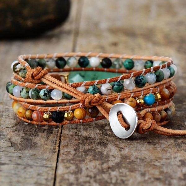 Exclusive-New-Women-Bracelets-Natural-Stone-Lava-Beads-3-Strands-Leather-Wrap-Bracelet-Beads-Bracelets-Femme (3)