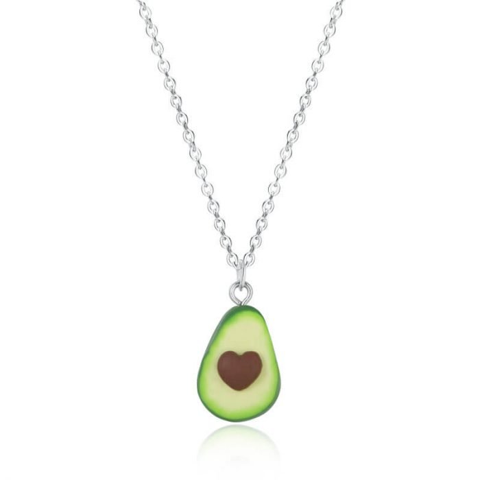 1 Pair Of Green Avocado Bff Friendship Necklace Pendant Cute Green Avocado Couple Necklace Set Gift 5