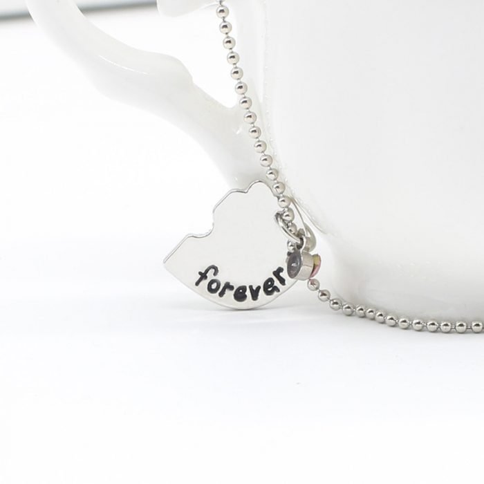 3 Pieces Set Of Best Friends Forever Letter Pendant Commemorative Friendship 3 Color Rhinestone Chain Necklace 3