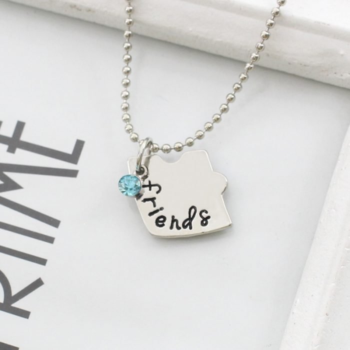 3 Pieces Set Of Best Friends Forever Letter Pendant Commemorative Friendship 3 Color Rhinestone Chain Necklace 5