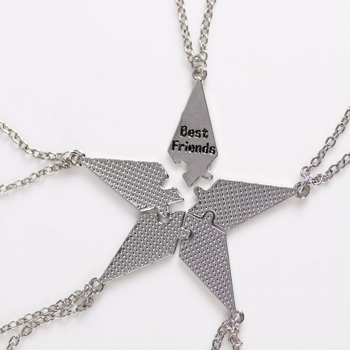 5 piece Best Friend Stitching Necklace Male And Female Students Bff Friendship Pendant Star Metal Choker 1