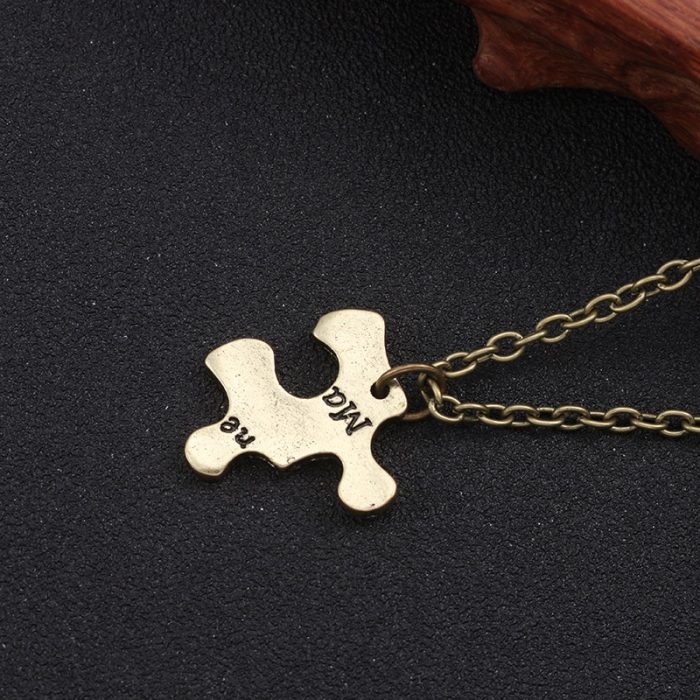 Always Together Never Apart 5 Pcs Set Best Friends Necklaces For Women Girls Vintage Puzzle 4