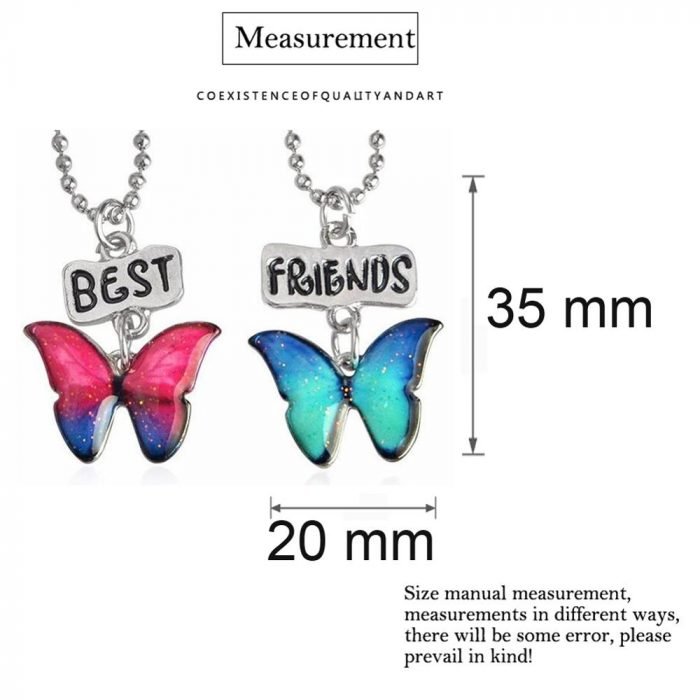 Cute Drop Oil Butterfly Necklaces For Women Best Friends Initial Necklace For Christmas Jewelry Wholesale 2 1