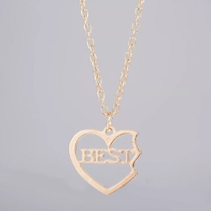 Fashion 3 Pieces Set Best Friends Broken Heart Pendant Necklace Women BBF Friendship Jewelry Gift 3