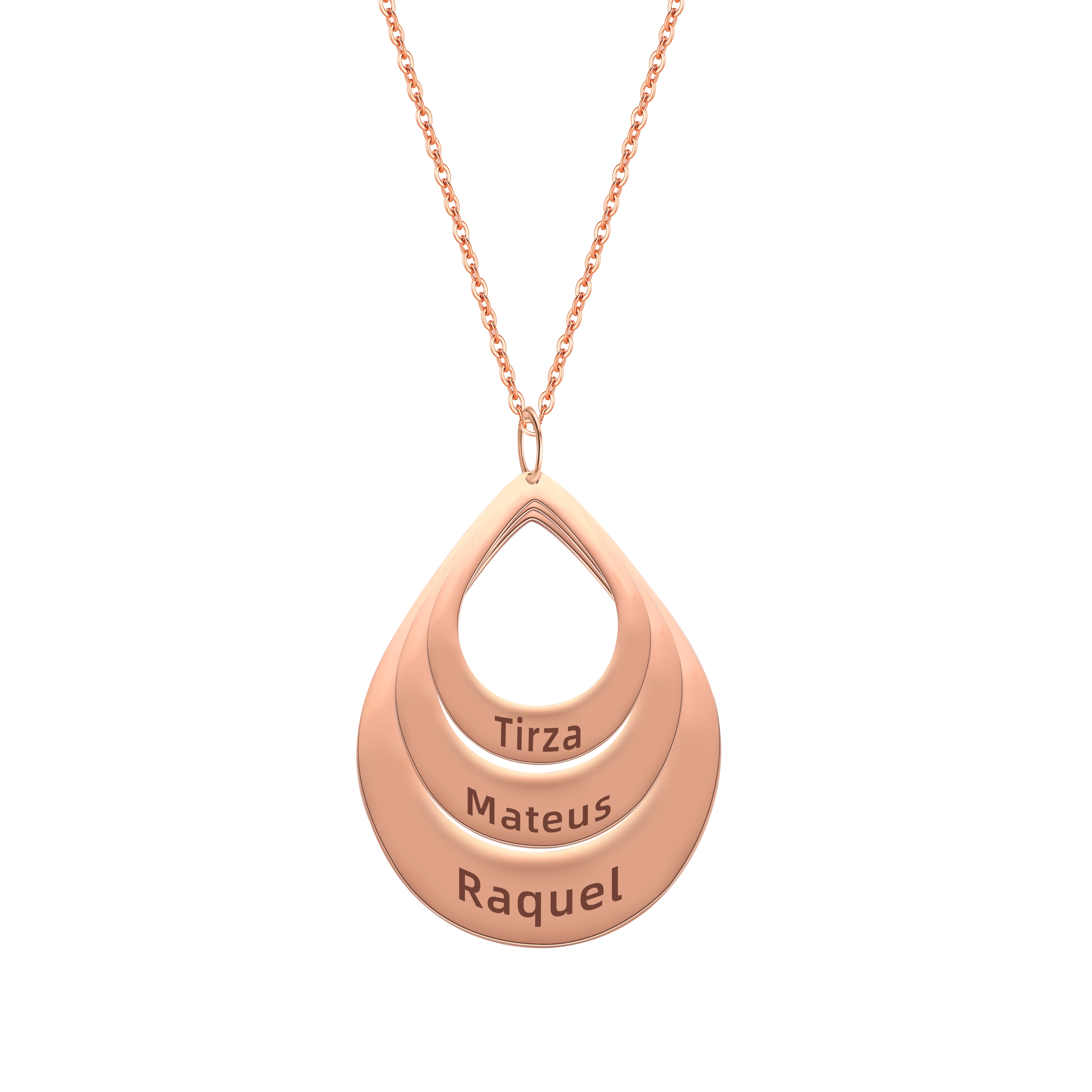 Personalized Water Drop Pendant Necklace